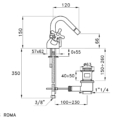 Stella Roma 3604BIS rys techniczny