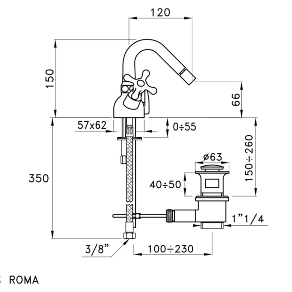 Stella-Roma-3604BIS-rys-techniczny Stella Roma 3604BIS rys techniczny