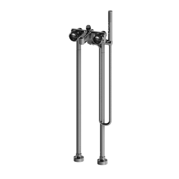 Stella-Timeaster-3267CL306-65-Bateria-wannowo-prysznicowa-natynkowa-z-wolnostojacymi-nogami-do-montazu-na-podlodze Stella kolekcja Timeaster 3267CL306-65 Bateria wannowo-prysznicowa natynkowa z wolnostojącymi nogami do montażu na podłodze z przełącznikiem wanna prysznic z automatycznym powrotem do pozycji wanny - okrągła rączka o średnicy 65 mm-