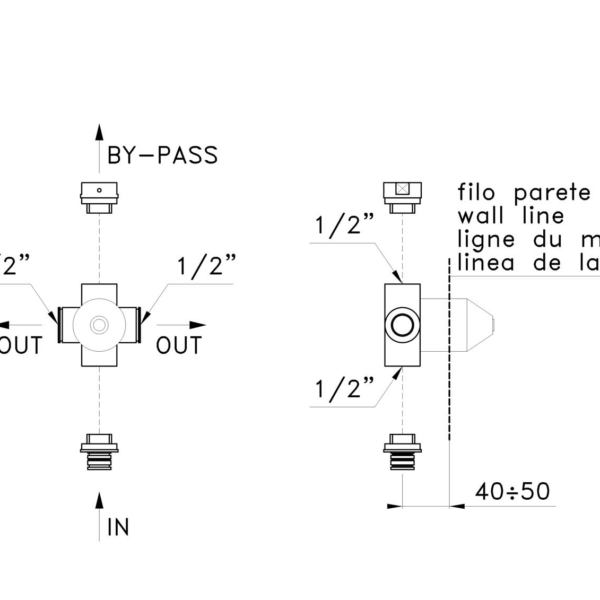 Stella-Wellness-0-158-PI-rys-techniczny Stella Wellness 0-158-PI Element podtynkowy do zaworu 0 158