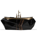 DIAMOND FAUX MARBLE wanna wolnostojąca włókno szklane kolor biały, czarny,