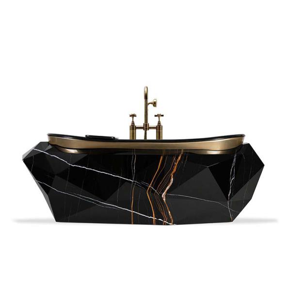 Maison-Valentina-DIAMOND-FAUX-MARBLE-wanna-wolnostojaca-wlokno-szklane-kolor-bialy-czarny-1 DIAMOND FAUX MARBLE wanna wolnostojąca włókno szklane kolor biały, czarny,