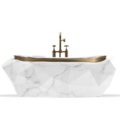 DIAMOND FAUX MARBLE wanna wolnostojąca włókno szklane kolor biały, czarny,