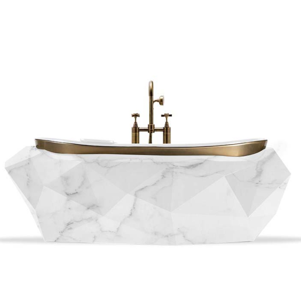 Maison-Valentina-DIAMOND-FAUX-MARBLE-wanna-wolnostojaca-wlokno-szklane-kolor-bialy-czarny-6 DIAMOND FAUX MARBLE wanna wolnostojąca włókno szklane kolor biały, czarny,