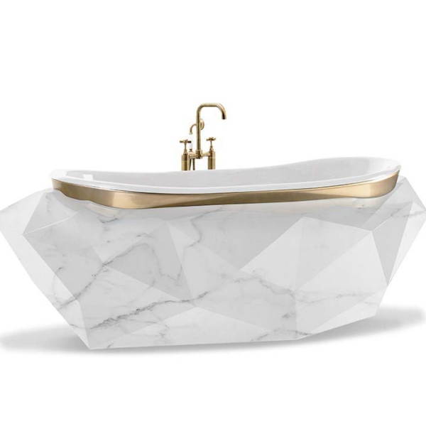 Maison-Valentina-DIAMOND-FAUX-MARBLE-wanna-wolnostojaca-wlokno-szklane-kolor-bialy-czarny-9 DIAMOND FAUX MARBLE wanna wolnostojąca włókno szklane kolor biały, czarny,
