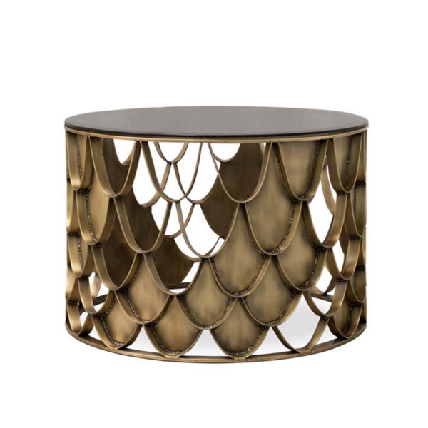 Maison-Valentina-KOI-Stolik-oryginalny-design-szczotkowany-mosiadz-marmur-kolor-mosiezny-zloty-zielony-czarny-2 KOI Stolik oryginalny design szczotkowany mosiądz, marmur kolor mosiężny, złoty, zielony, czarny