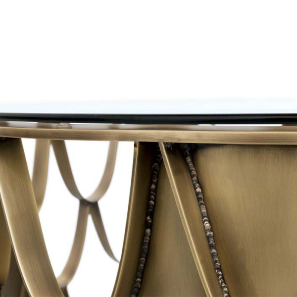 Maison-Valentina-KOI-Stolik-oryginalny-design-szczotkowany-mosiadz-marmur-kolor-mosiezny-zloty-zielony-czarny-3 KOI Stolik oryginalny design szczotkowany mosiądz, marmur kolor mosiężny, złoty, zielony, czarny