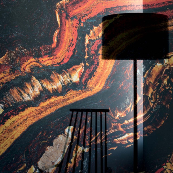 Sicis-Vetrite-Gem-Glass-Magma-wielkoformatowy-panel-szklany-kamienie-szlachetne-120x280-cm-czerwony-czarny-grafitowy-zolty-3 Sicis Vetrite z kolekcji Gem Glass model Magma to wielkoformatowy panel szklany kamienie szlachetne o wymiarach 120x280 cm. Kolory tego modelu to: czerwony, czarny, grafitowy, żółty, a możliwe wykończenia powierzchni: Chrome, Opalescent, Solid.
