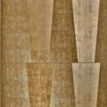 Sicis Vetrite z kolekcji Vetrite Art model Bansa Gold & Flamant to wielkoformatowy panel szklany o wymiarach 82,5x318 cm, 242x318 cm, 82,5x318cm, 210x318 cm. Kolory tego modelu to: złoty, biały, różowy, a możliwe wykończenia powierzchni: Satin.