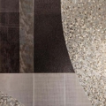 Sicis Vetrite z kolekcji Vetrite Art model Saturno Contro Silver to wielkoformatowy panel szklany o wymiarach 120x350 cm, 60x350 cm, 90x350 cm, 60x350 cm. Kolory tego modelu to: brązowy, srebrny, szary, a możliwe wykończenia powierzchni: Satin.