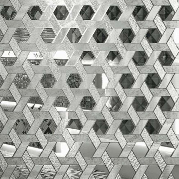 Sicis-Vetrite-Vetrite-Decorativa-Agra-Glacial-wielkoformatowy-panel-szklany-srebrny-szary-grafitowy-3 Sicis Vetrite z kolekcji Vetrite Decorativa model Agra Glacial to wielkoformatowy panel szklany o wymiarach 36,80x34 cm. Kolory tego modelu to: srebrny, szary, grafitowy, a możliwe wykończenia powierzchni: Satin.