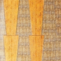 Sicis Vetrite z kolekcji Vetrite Decorativa model Bansa Gold to wielkoformatowy panel szklany o wymiarach 22x50 cm. Kolory tego modelu to: złoty, żółty, beżowy, brązowy, a możliwe wykończenia powierzchni: Satin.