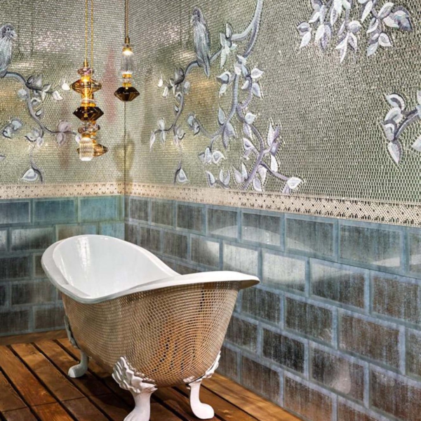 Sicis-Vetrite-Vetrite-Decorativa-Clavum-Small-Pergamino-Grey-wielkoformatowy-panel-szklany-szary-grafitowy-niebieski-3 Sicis Vetrite z kolekcji Vetrite Decorativa model Clavum Small Pergamino Grey to wielkoformatowy panel szklany o wymiarach 40x20 cm. Kolory tego modelu to: szary, grafitowy, niebieski, a możliwe wykończenia powierzchni: Satin.