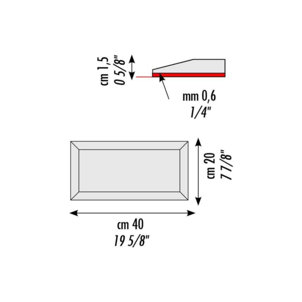 Sicis-Vetrite-Vetrite-Decorativa-Clavum-Small-Pergamino-Grey-wielkoformatowy-panel-szklany-szary-grafitowy-niebieski-6 Sicis Vetrite z kolekcji Vetrite Decorativa model Clavum Small Pergamino Grey to wielkoformatowy panel szklany o wymiarach 40x20 cm. Kolory tego modelu to: szary, grafitowy, niebieski, a możliwe wykończenia powierzchni: Satin.