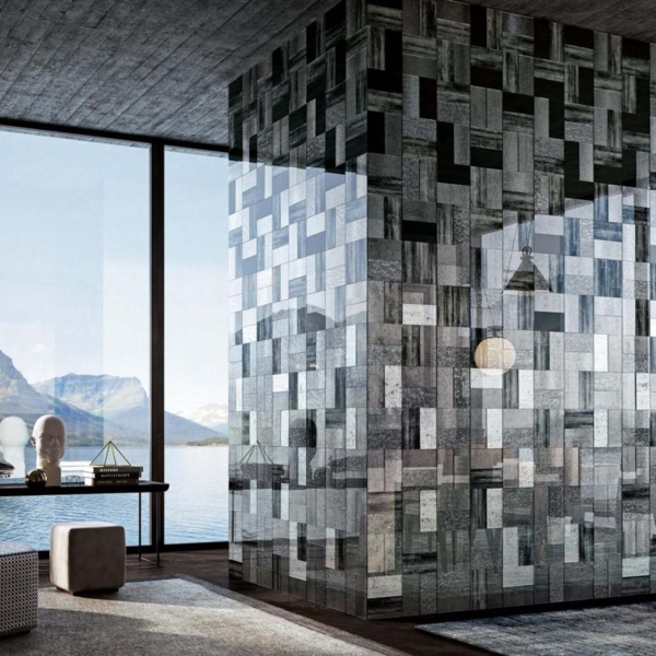 Sicis-Vetrite-Vetrite-Decorativa-Miret-Grad-Grey-wielkoformatowy-panel-szklany-szary-bialy-grafitowy-czarny-2 Sicis Vetrite z kolekcji Vetrite Decorativa model Miret Grad Grey to wielkoformatowy panel szklany o wymiarach 158,3x277,1 cm. Kolory tego modelu to: szary, biały, grafitowy, czarny, a możliwe wykończenia powierzchni: Satin.