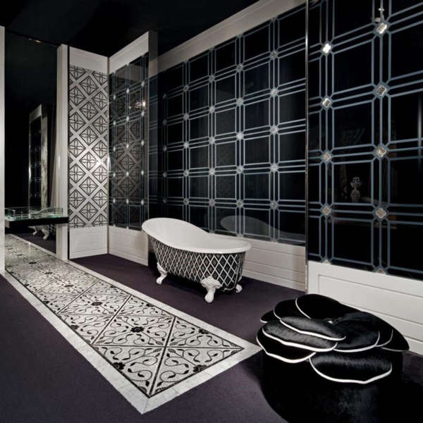 Sicis-Vetrite-Vetrite-Decorativa-Nobilis-Feather-Black-wielkoformatowy-panel-szklany-czarny-szary-2 Sicis Vetrite z kolekcji Vetrite Decorativa model Nobilis Feather Black to wielkoformatowy panel szklany o wymiarach 50x50 cm. Kolory tego modelu to: czarny, szary, a możliwe wykończenia powierzchni: Satin.