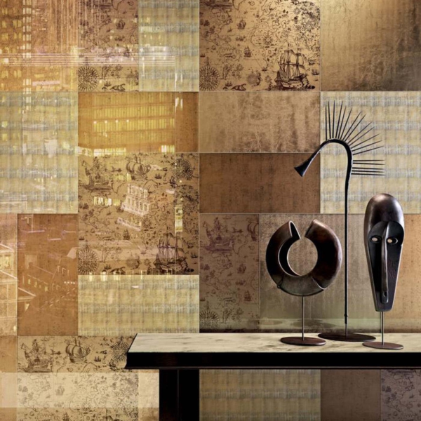 Sicis-Vetrite-Vetrite-Decorativa-Sipan-Gold-wielkoformatowy-panel-szklany-brazowy-pomaranczowy-bezowy-zolty-zloty-2 Sicis Vetrite z kolekcji Vetrite Decorativa model Sipàn Gold to wielkoformatowy panel szklany o wymiarach 178,1x237,5 cm. Kolory tego modelu to: brązowy, pomarańczowy, beżowy, żółty, złoty, a możliwe wykończenia powierzchni: Satin.