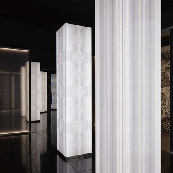 Sicis-Vetrite-Vetrite-Patterns-Shanghai-2-wielkoformatowy-panel-szklany-120x280-cm-bialy-szary-bezowy-niebieski-3 Sicis Vetrite z kolekcji Vetrite Patterns model Shanghai 2 to wielkoformatowy panel szklany o wymiarach 120x280 cm. Kolory tego modelu to: bialy, szary, beżowy, niebieski, a możliwe wykończenia powierzchni: Chrome, Opalescent, Satin.
