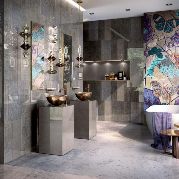 Sicis-Vetrite-Vetrite-Tile-Elephant-Charcoal-wielkoformatowy-panel-szklany-brazowy-2 Sicis Vetrite z kolekcji Vetrite Tile model Elephant Charcoal to wielkoformatowy panel szklany o wymiarach 59,3x59,3 cm, 29,6x89 cm, 29,6x59,3 cm, 19,7x59,3 cm, 29,6x29,6 cm, 9,8x19,7 cm. Kolory tego modelu to: brązowy, a możliwe wykończenia powierzchni: Satin.