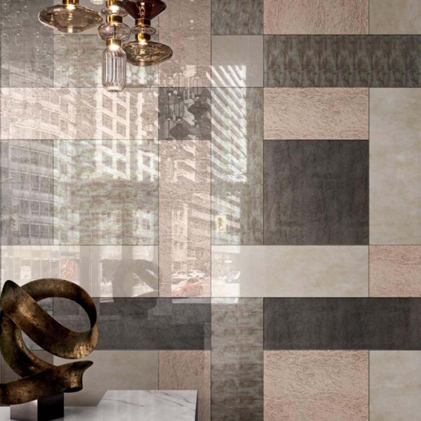 Sicis-Vetrite-Vetrite-Tile-Suede-Cream-wielkoformatowy-panel-szklany-bezowy-szary-zolty-5 Sicis Vetrite z kolekcji Vetrite Tile model Suede Cream to wielkoformatowy panel szklany o wymiarach 59,3x59,3 cm, 29,6x89 cm, 29,6x59,3 cm, 19,7x59,3 cm, 29,6x29,6 cm, 9,8x19,7 cm. Kolory tego modelu to: beżowy, szary, żółty, a możliwe wykończenia powierzchni: Satin.