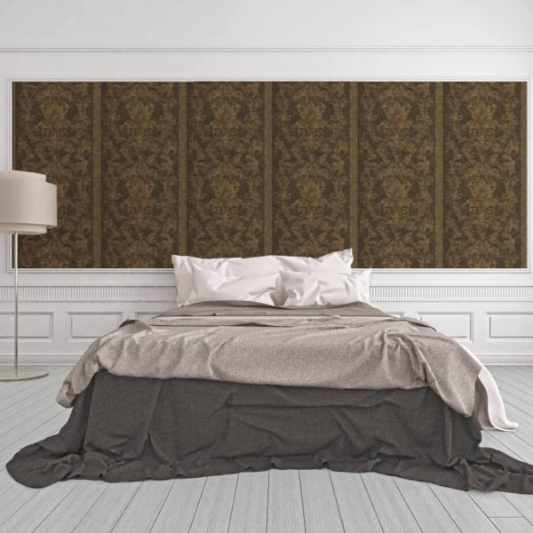 Versace-Home-Versace-2-962161-tapeta-ornamenty-Vintage-adamaszek-efekt-postarzenia-klasyczny-kolory-czarny-brazowy-metaliczny-11 Versace Home kolekcja Versace 2 - 2962161 tapeta ornamenty Vintage adamaszek efekt postarzenia klasyczny kolory czarny brązowy metaliczny - tapeta przeznaczona do pomieszczeń: przedpokój, salon, sypialnia.
