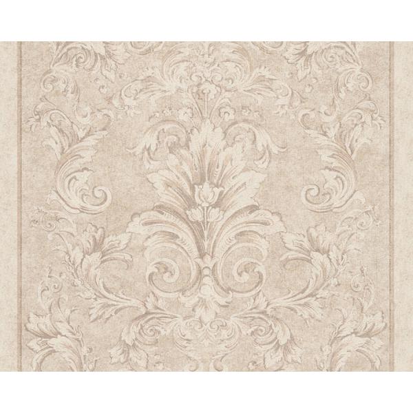 Versace-Home-Versace-2-962162-tapeta-ornamenty-Vintage-adamaszek-efekt-postarzenia-klasyczny-kolory-bezowy-metaliczny-1 Versace Home Versace 2962162 tapeta ornamenty Vintage adamaszek efekt postarzenia klasyczny kolory beżowy metaliczny - tapeta przeznaczona do pomieszczeń: przedpokój, salon, sypialnia.