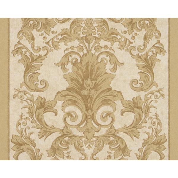 Versace-Home-Versace-2-962165-tapeta-ornamenty-Vintage-adamaszek-efekt-postarzenia-klasyczny-kolory-brazowy-zloty-metaliczny-zolty-1 Versace Home Versace 2962165 tapeta ornamenty Vintage adamaszek efekt postarzenia klasyczny kolory brązowy złoty metaliczny żółty - tapeta przeznaczona do pomieszczeń: przedpokój, salon, sypialnia.