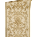 Versace Home Versace 2962165 tapeta ornamenty Vintage adamaszek efekt postarzenia klasyczny kolory brązowy złoty metaliczny żółty - tapeta przeznaczona do pomieszczeń: przedpokój, salon, sypialnia.