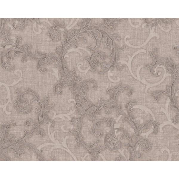Versace Home Versace 2962311 tapeta ornamenty Vintage adamaszek efekt postarzenia klasyczny kolory brązowy szary metaliczny - tapeta przeznaczona do pomieszczeń: przedpokój, kuchnia, biuro, sypialnia, pomieszczenie o dużym natężeniu ruchu.