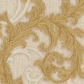 Versace Home Versace 2962313 tapeta ornamenty Vintage adamaszek efekt postarzenia klasyczny kolory beżowy kremowy złoty metaliczny - tapeta przeznaczona do pomieszczeń: przedpokój, kuchnia, biuro, sypialnia, pomieszczenie o dużym natężeniu ruchu.