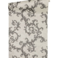Versace Home Versace 2962315 tapeta ornamenty Vintage adamaszek efekt postarzenia klasyczny kolory szary metaliczny srebrny biały - tapeta przeznaczona do pomieszczeń: przedpokój, kuchnia, biuro, sypialnia, pomieszczenie o dużym natężeniu ruchu.