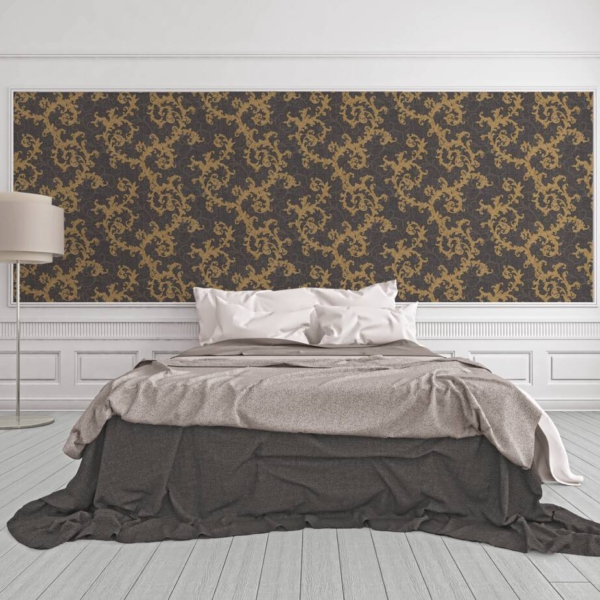 Versace-Home-Versace-2-962316-tapeta-ornamenty-Vintage-adamaszek-efekt-postarzenia-klasyczny-kolory-czarny-zloty-szary-metaliczny-11 Versace Home kolekcja Versace 2 - 2962316 tapeta ornamenty Vintage adamaszek efekt postarzenia klasyczny kolory czarny złoty szary metaliczny - tapeta przeznaczona do pomieszczeń: przedpokój, kuchnia, biuro, sypialnia, pomieszczenie o dużym natężeniu ruchu.