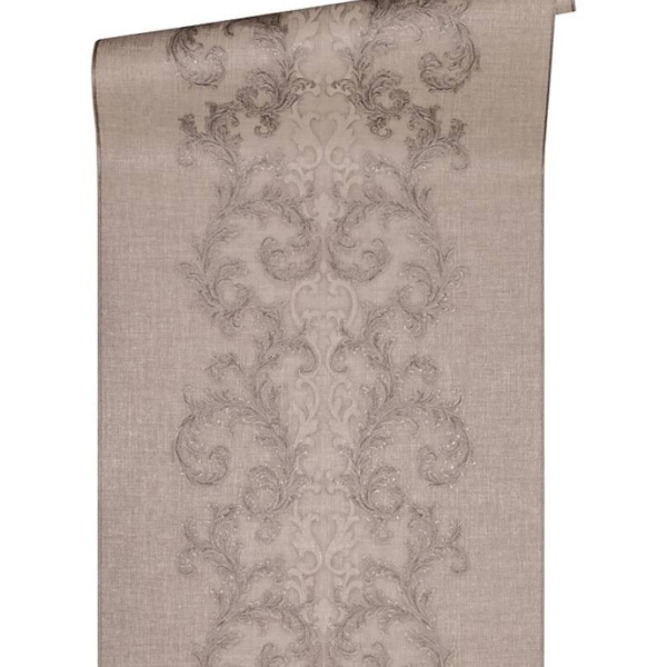 Versace-Home-Versace-2-962321-tapeta-ornamenty-Vintage-adamaszek-efekt-postarzenia-klasyczny-kolory-brazowy-szary-metaliczny-2 Versace Home Versace 2962321 tapeta ornamenty Vintage adamaszek efekt postarzenia klasyczny kolory brązowy szary metaliczny - tapeta przeznaczona do pomieszczeń: przedpokój, kuchnia, biuro, sypialnia, pomieszczenie o dużym natężeniu ruchu.