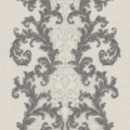 Versace Home Versace 2962325 tapeta ornamenty Vintage adamaszek efekt postarzenia klasyczny kolory szary metaliczny srebrny biały - tapeta przeznaczona do pomieszczeń: przedpokój, kuchnia, biuro, sypialnia, pomieszczenie o dużym natężeniu ruchu.