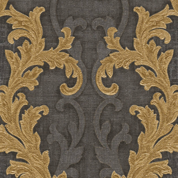 Versace-Home-Versace-2-962326-tapeta-ornamenty-Vintage-adamaszek-efekt-postarzenia-klasyczny-kolory-czarny-zloty-szary-metaliczny-3 Versace Home Versace 2962326 tapeta ornamenty Vintage adamaszek efekt postarzenia klasyczny kolory czarny złoty szary metaliczny - tapeta przeznaczona do pomieszczeń: przedpokój, kuchnia, biuro, sypialnia, pomieszczenie o dużym natężeniu ruchu.