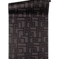 Versace Home Versace 2962363 tapeta geometryczny kolory czarny szary metaliczny - tapeta przeznaczona do pomieszczeń: przedpokój, salon, sypialnia.