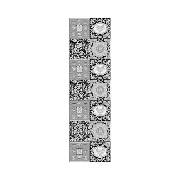 Versace Home Versace 2962724 tapeta klasyczny ornamenty Vintage kolory czarny metaliczny biały - tapeta przeznaczona do pomieszczeń: przedpokój, salon, sypialnia.