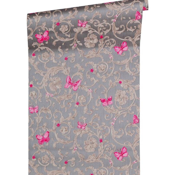 Versace-Home-Versace-3-343255-tapeta-ornamenty-zwierzeta-Vintage-rosliny-kwiaty-kolory-szary-metaliczny-fioletowy-srebrny-2 Versace Home Versace 3343255 tapeta ornamenty zwierzęta Vintage rośliny kwiaty kolory szary metaliczny fioletowy srebrny - tapeta przeznaczona do pomieszczeń: przedpokój, salon, sypialnia.