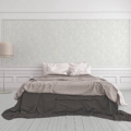 Versace Home kolekcja Versace 3 - 3344972 tapeta rośliny woda fale kolory niebieski metaliczny - tapeta przeznaczona do pomieszczeń: przedpokój, kuchnia, salon, biuro, sypialnia.