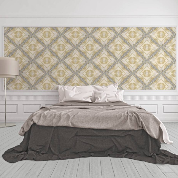 Versace-Home-Versace-3-349042-tapeta-zwierzeta-ornamenty-kolory-kremowy-szary-metaliczny-11 Versace Home kolekcja Versace 3 - 3349042 tapeta zwierzęta ornamenty kolory kremowy szary metaliczny - tapeta przeznaczona do pomieszczeń: przedpokój, salon, sypialnia.