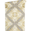 Versace Home Versace 3349042 tapeta zwierzęta ornamenty kolory kremowy szary metaliczny - tapeta przeznaczona do pomieszczeń: przedpokój, salon, sypialnia.
