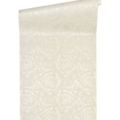 Versace Home Versace 3935832 tapeta kwiaty ornamenty liście rośliny kolory kremowy metaliczny - tapeta przeznaczona do pomieszczeń: przedpokój, salon, biuro, sypialnia.