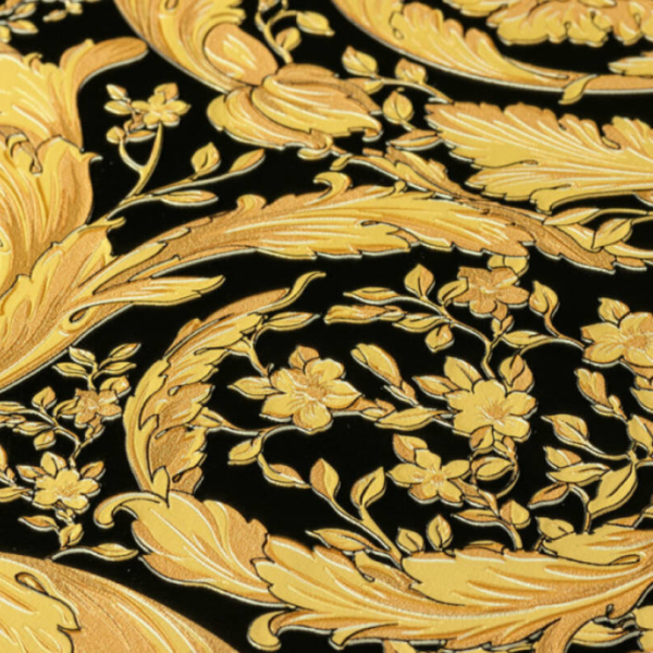 Versace-Home-Versace-3-935834-tapeta-kwiaty-ornamenty-liscie-rosliny-kolory-czarny-zloty-metaliczny-3 Versace Home Versace 3935834 tapeta kwiaty ornamenty liście rośliny kolory czarny złoty metaliczny - tapeta przeznaczona do pomieszczeń: przedpokój, kuchnia, salon, sypialnia.