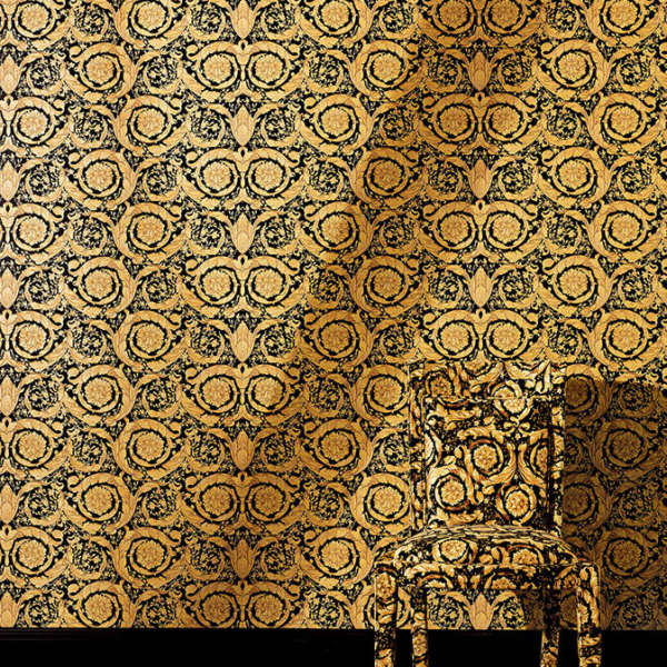 Versace-Home-Versace-3-935834-tapeta-kwiaty-ornamenty-liscie-rosliny-kolory-czarny-zloty-metaliczny-4 Versace Home Versace 3935834 tapeta kwiaty ornamenty liście rośliny kolory czarny złoty metaliczny - tapeta przeznaczona do pomieszczeń: przedpokój, kuchnia, salon, sypialnia.