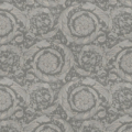 Versace Home Versace 3935836 tapeta kwiaty ornamenty liście rośliny kolory brązowy szary metaliczny - tapeta przeznaczona do pomieszczeń: przedpokój, kuchnia, salon, biuro, sypialnia.