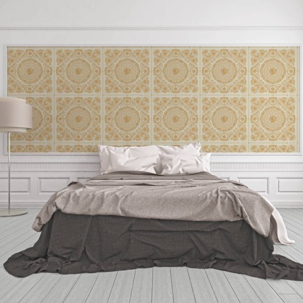 Versace-Home-Versace-4-370552-tapeta-kwiaty-liscie-ornamenty-rosliny-kolory-bezowy-kremowy-zloty-metaliczny-bialy-11 Versace Home kolekcja Versace 4 - 4370552 tapeta kwiaty liście ornamenty rośliny kolory beżowy kremowy złoty metaliczny biały - tapeta przeznaczona do pomieszczeń: przedpokój, salon, sypialnia.