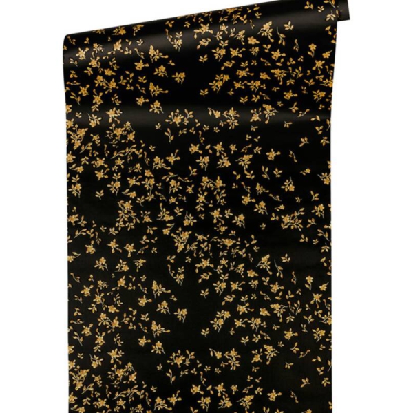 Versace-Home-Versace-4-935854-tapeta-kwiaty-liscie-rosliny-kolory-czarny-zloty-metaliczny-2 Versace Home Versace 4935854 tapeta kwiaty liście rośliny kolory czarny złoty metaliczny - tapeta przeznaczona do pomieszczeń: przedpokój, salon, biuro, sypialnia.