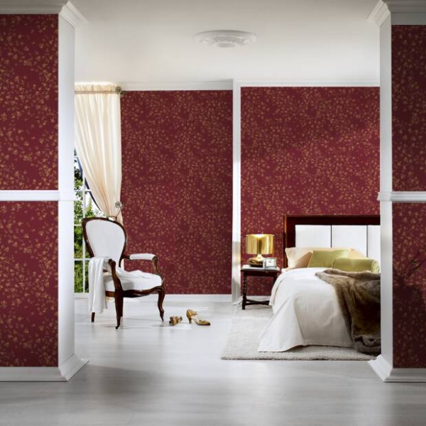 Versace-Home-Versace-4-935857-tapeta-kwiaty-liscie-rosliny-kolory-bezowy-brazowy-metaliczny-czerwony-5 Versace Home kolekcja Versace 4 - 4935857 tapeta kwiaty liście rośliny kolory beżowy brązowy metaliczny czerwony - tapeta przeznaczona do pomieszczeń: łazienka, przedpokój, salon, sypialnia.
