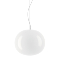 VOLUM to lampa wisząca sufitowa LED z dmuchanego szkła włoskiej marki Lodes.