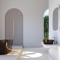 Relaxdesign Whitelabel MUA 40 umywalka nablatowa przezroczysta  Lumenit 5 kolorow